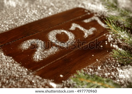 new year time and snow 