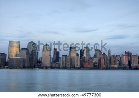 Downtown Manhattan Skyline at dusk