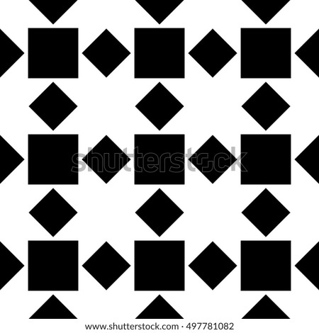 Abstract geometric black and white hipster fashion pillow square pattern