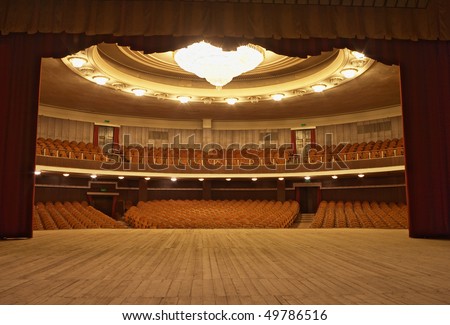 old provincial theater Royalty-Free Stock Photo #49786516