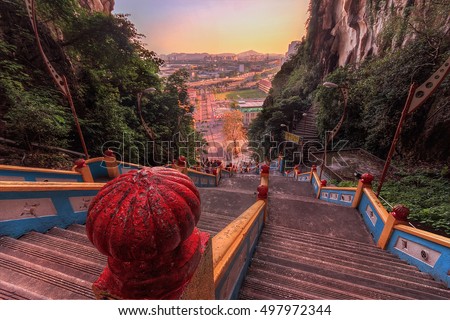 Stairs at Batu Caves, Malaysia.