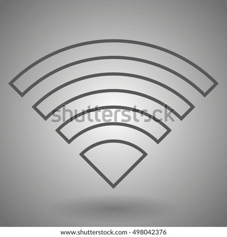 Wifi icon. Wireless wi-fi network sign. Internet symbol. Linear outline icon. Vector.