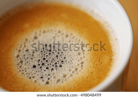 Closeup of coffee.