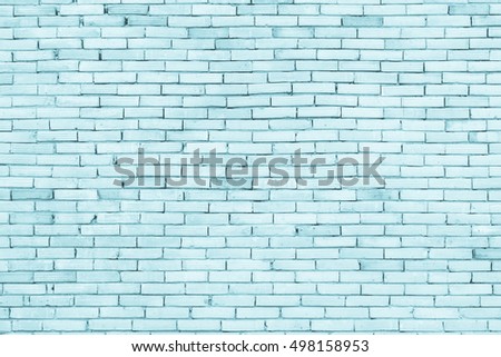 Blue and white brick wall texture background / Wall texture background flooring interior rock stone old pattern clean concrete grid uneven bricks design stack.