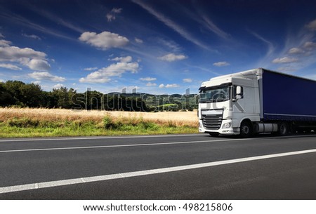 Truck on the road Royalty-Free Stock Photo #498215806