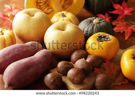 Japan autumn foods