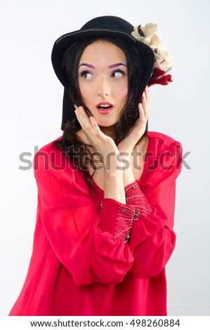 beautiful girl in hat