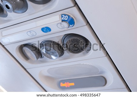 Overhead console in the modern passenger plane