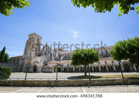 The Abbey of Santa Maria la Real de Las Huelgas is a monastery of Cistercian nuns located near Burgos in Spain. It is the site of many weddings of royal families.