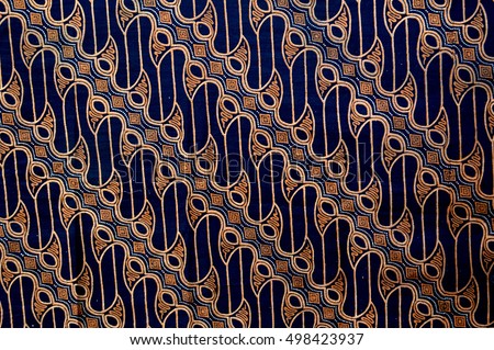 detailed pattern of batik cloth Royalty-Free Stock Photo #498423937