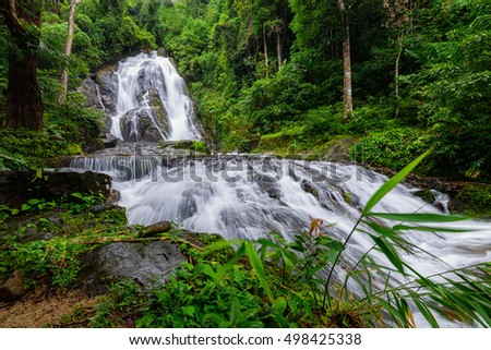 Punyaban Waterfall. Beautiful waterfalls are on the road to Ranong. At Thailand.