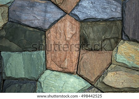 Colorful brick stone wall texture