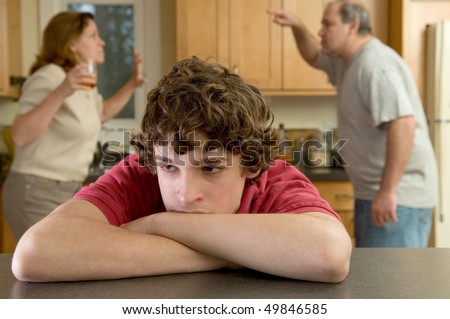parents fight, son suffers Royalty-Free Stock Photo #49846585