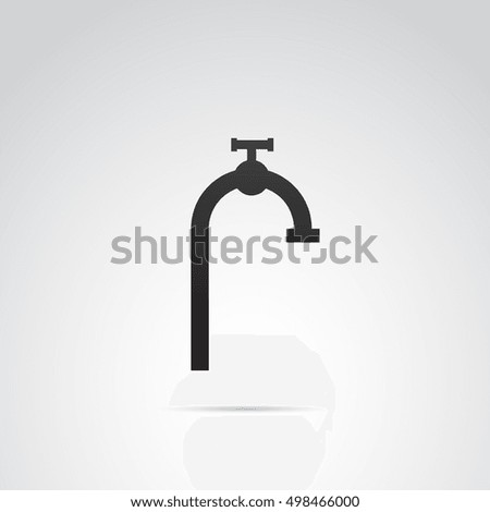Faucet icon isolated on white background. Vector art.