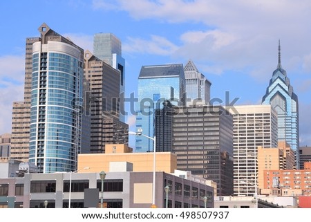 Philadelphia, Pennsylvania in the United States. City skyline.