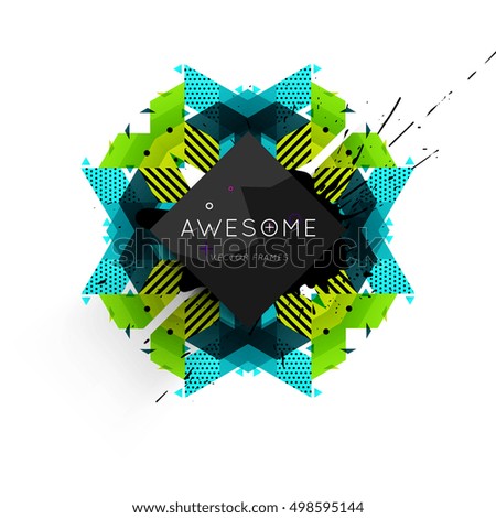 Geometric background Template for covers, flyers, banners, posters and placards, may be used for presentations and book covers, EPS10 vector illustration