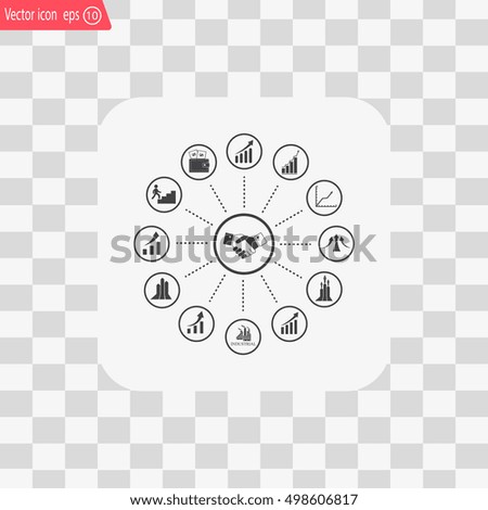 set of charts, vector icon
