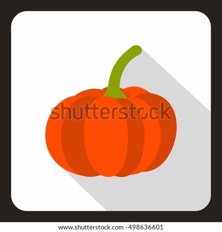 Pumpkin icon in flat style on a white background  illustration
