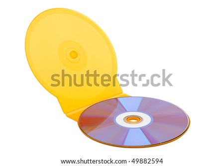 Laser disk on a white background