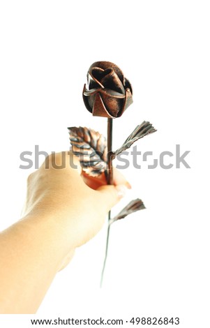 hand made bronze flower