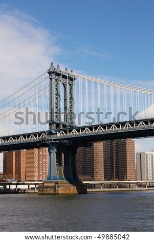 View of Manhattan bridge and Manhattan