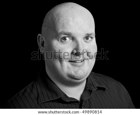 photo close up picture portrait of an overweight male