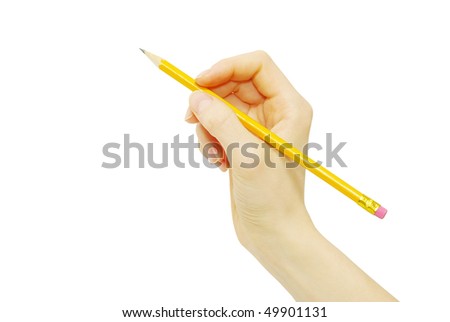  Hand with pencil