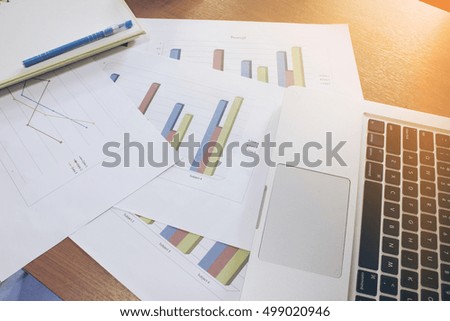Business documents on desk