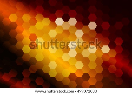 hexagon geometry pattern. fire color. disco style, vector illustration. for design flyer, banner, wallpaper