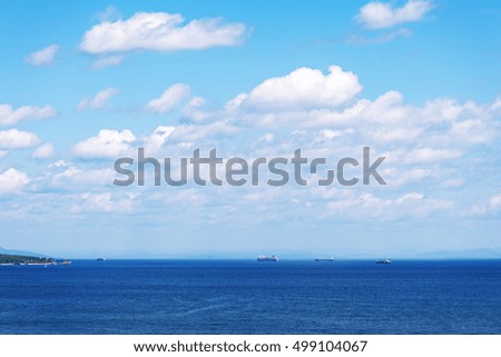 Seaview of the Gulf of Peter the Great. Japanese sea. Vladivostok. Russia.
