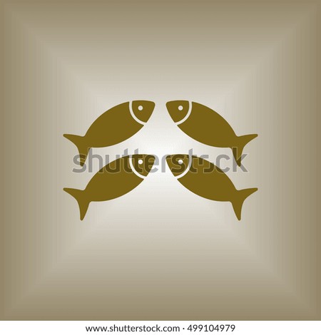 Fish Icon,vector. Flat design.