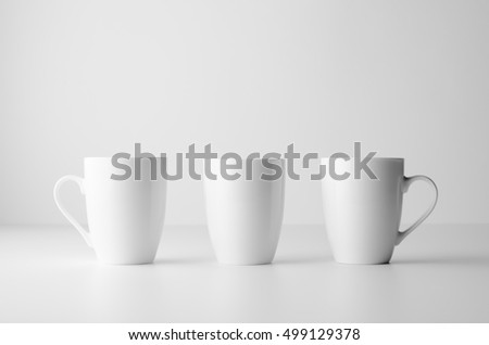 Mug Mock-Up - Three Mugs Royalty-Free Stock Photo #499129378
