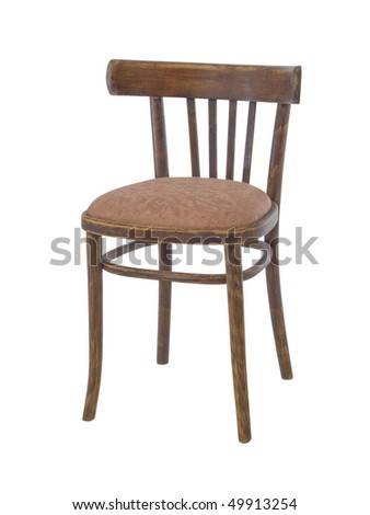 old wooden chair isolated on a white background Royalty-Free Stock Photo #49913254
