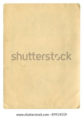 extreme big size of old paper page isolated on the white