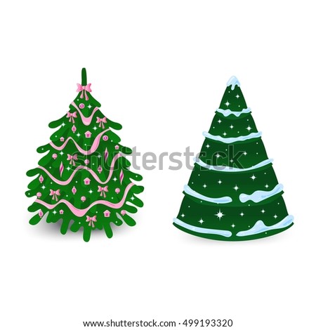 Christmas tree vector ornament star xmas gift design