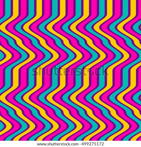 Abstract colorful glitch mosaic. Seamless pattern of geometric shapes in vector