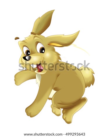 Cartoon rabbit easter bunny isolated - illustration for children