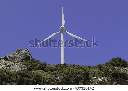 One windmill on the mountain