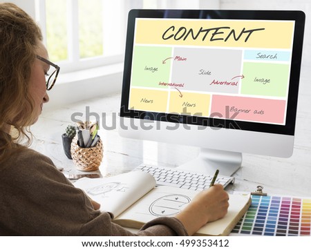 Content Website Web Design Concept Royalty-Free Stock Photo #499353412