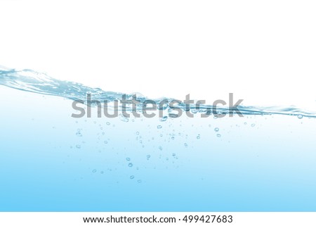 water splash transparent surface with bubbles,,water splash isolated on white background