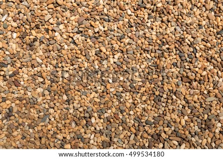 Colorful small pebbles or stone in garden.