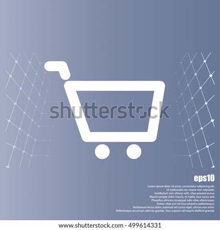 Empty shopping cart vector icon illustration design