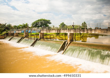 Weir at Lampang province, Thailand.