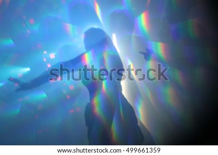 disco lights synth wave vapor hologram kaleidoscope abstract lights nightclub dance party background lights and lasers stock photo, stock photograph, image, picture, 