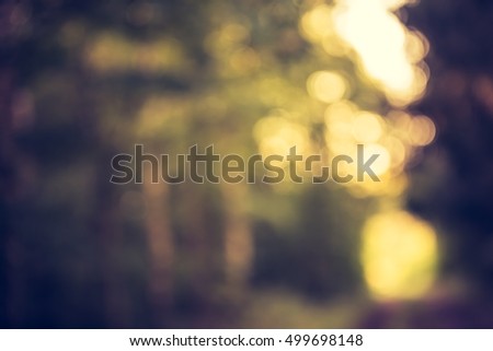 Vintage photo of color nature bokeh background blurred. Abstract defocused natural bokeh
