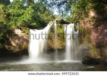 Haew Suwat, A beautiful waterfall in KhaoYai National Park - Korat Thailand