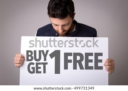 Buy 1 Get 1 Free Royalty-Free Stock Photo #499731349