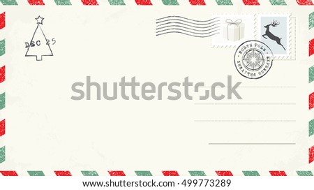 Blank Christmas Postcard