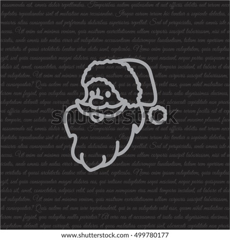 Web line icon. Santa Claus