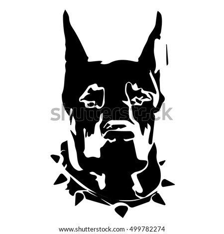 dog portrait logo icon clip art vector illustration